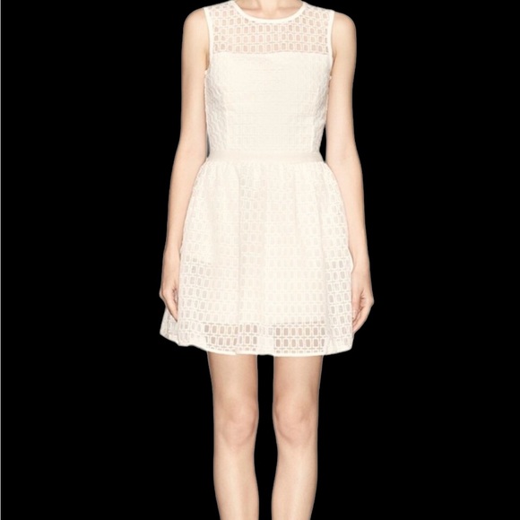 Maje white fit and flare dress size 1 mini wedding party formal - Picture 1 of 6